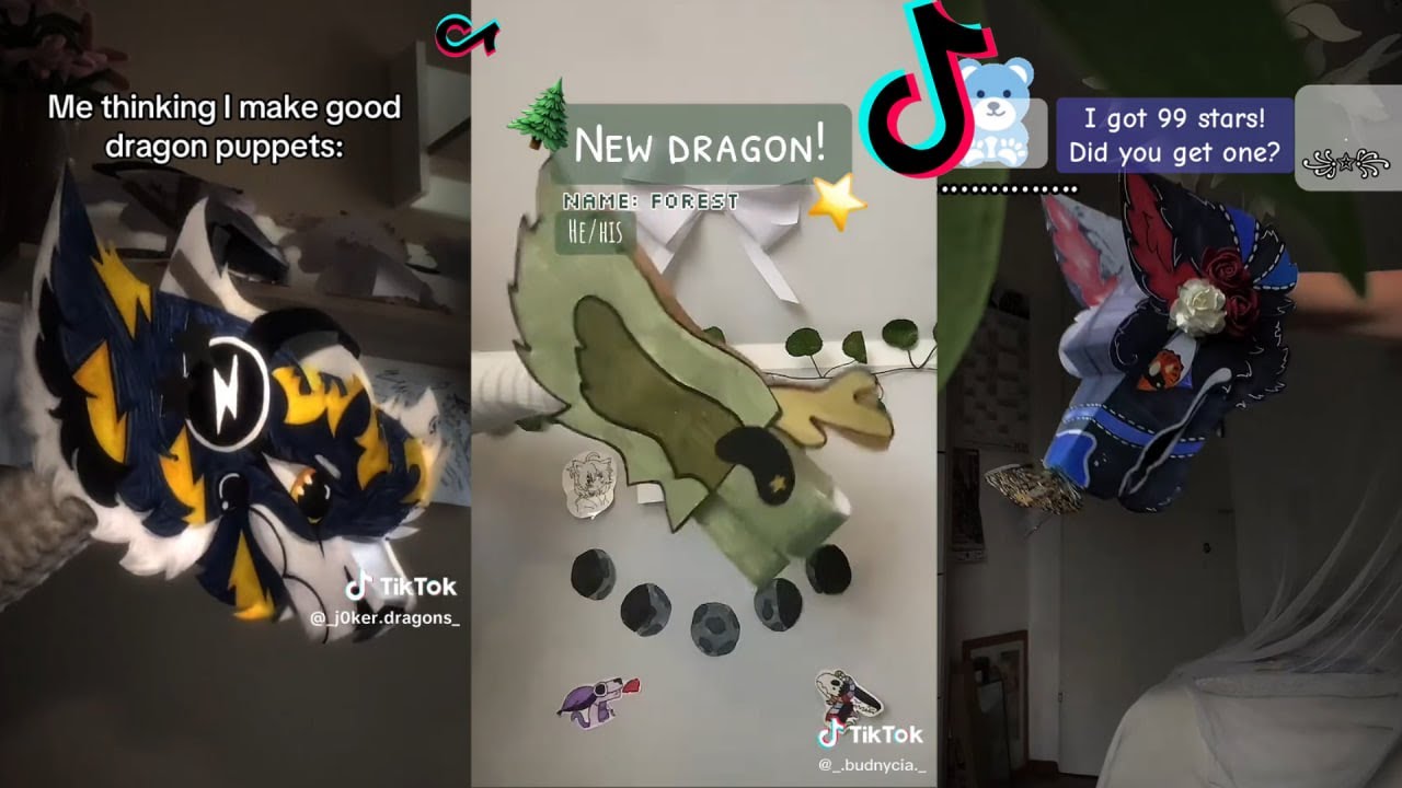 Dragon Puppet Crafts - Paper Dragon TikTok Compilation #522