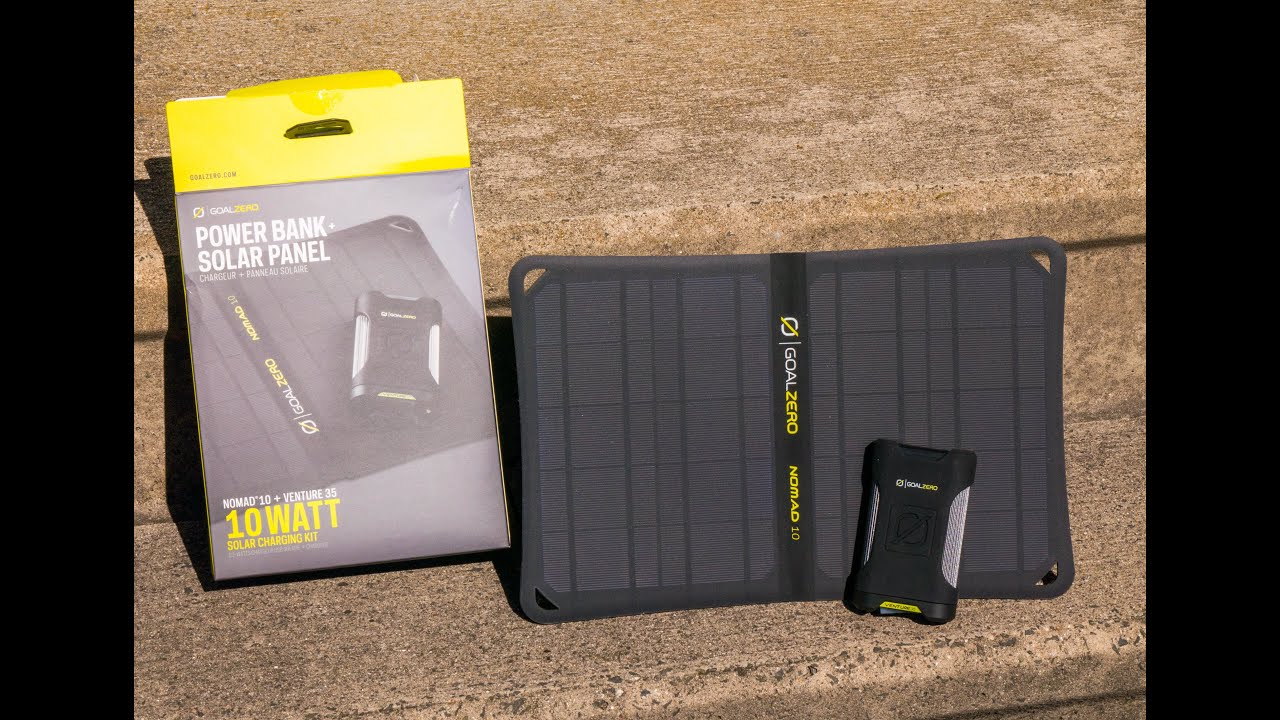 Goal Zero Power Bank & Solar Panel Unboxing and Review. Nomad 10 + Venture 35 10 WATT Charging Kit.