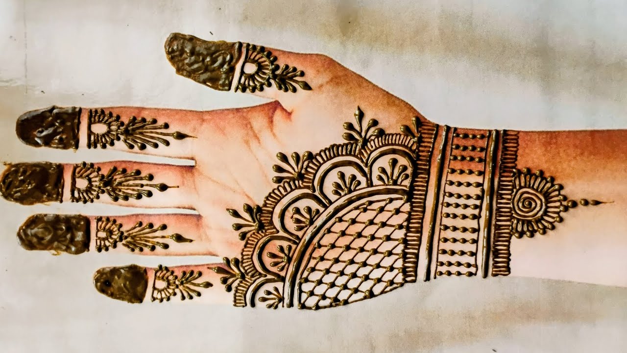 Latest beautiful stylish mahendi disign//frant hand mehendi design 