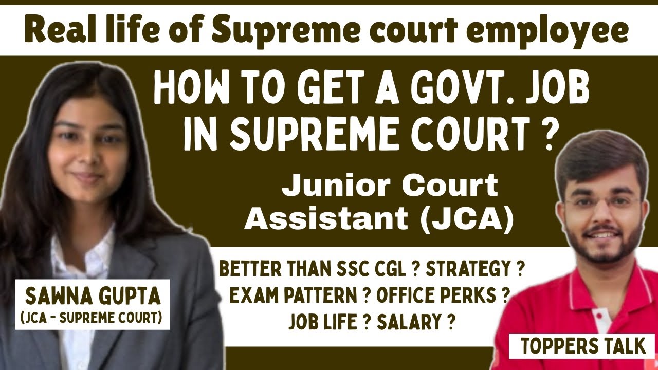 Junior Court Assistant (JCA) Interview | Real life after cracking Supreme Court JCA Exam 
