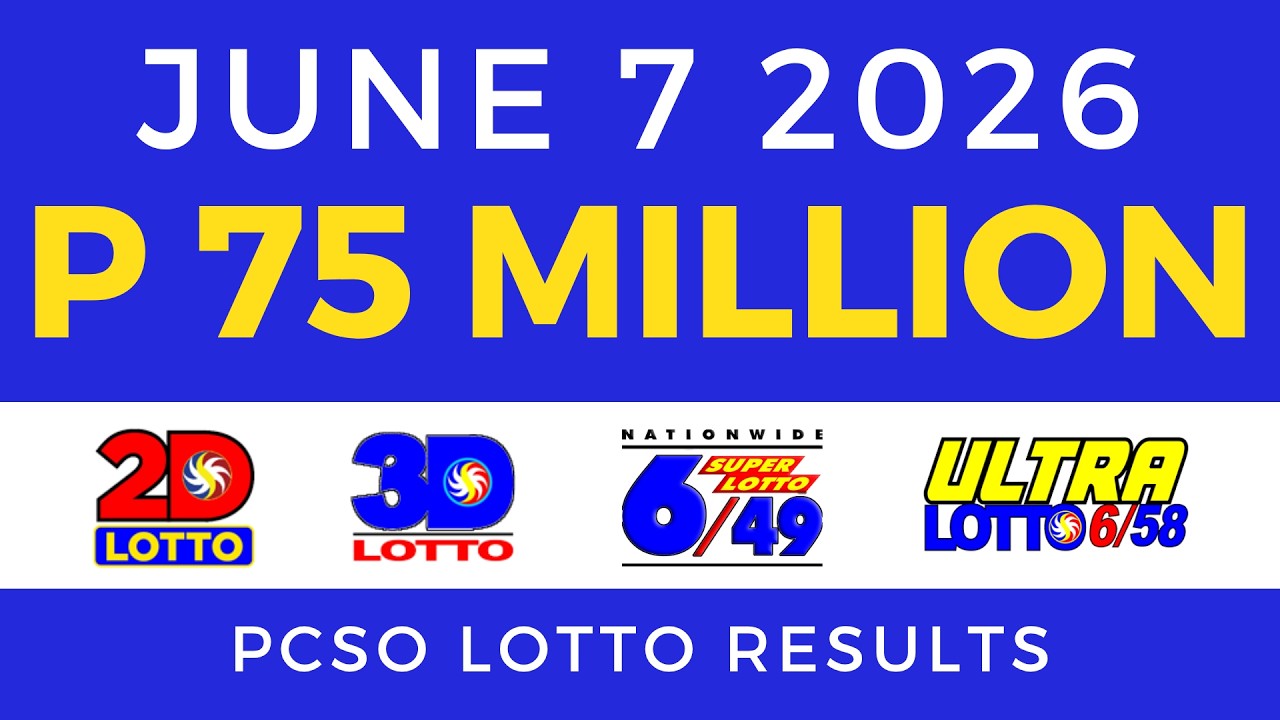 Lotto Result Today 9PM June 7 2026 PCSO