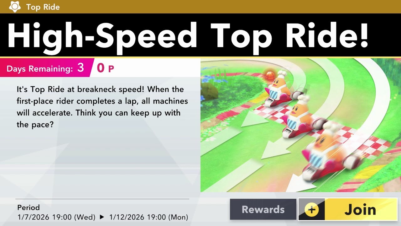 Kirby Air Riders - High-Speed Top Ride!