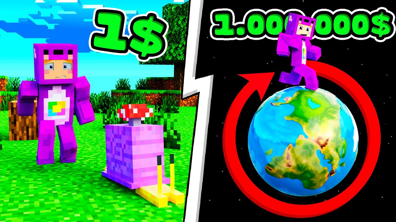 PASO de VAGABUNDO a MILLONARIO en MINECRAFT - SIENDO FLASH