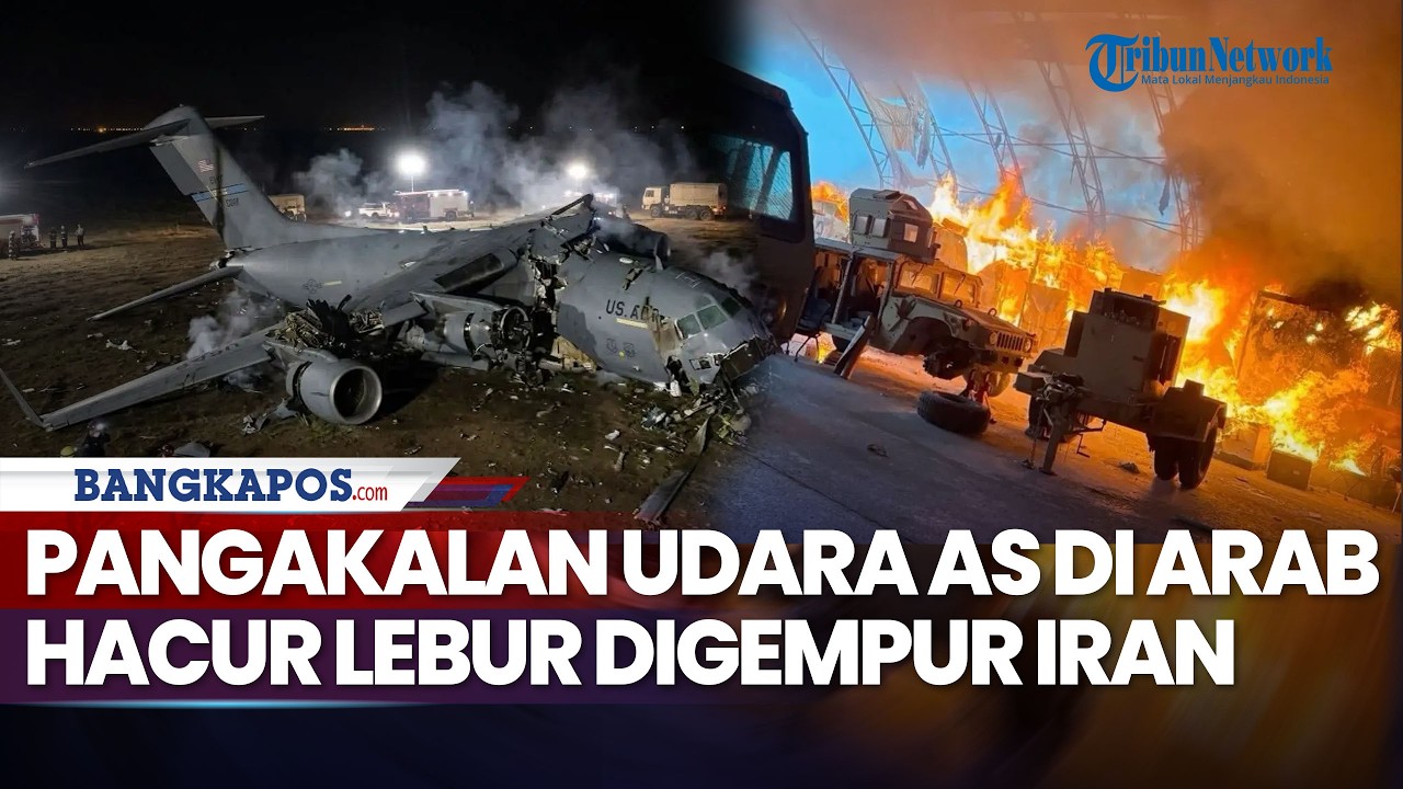 Pangakalan Udara AS di Arab Hacur Lebur Digempur Iran, Tanker Bahan Bakar Ikut Meledak