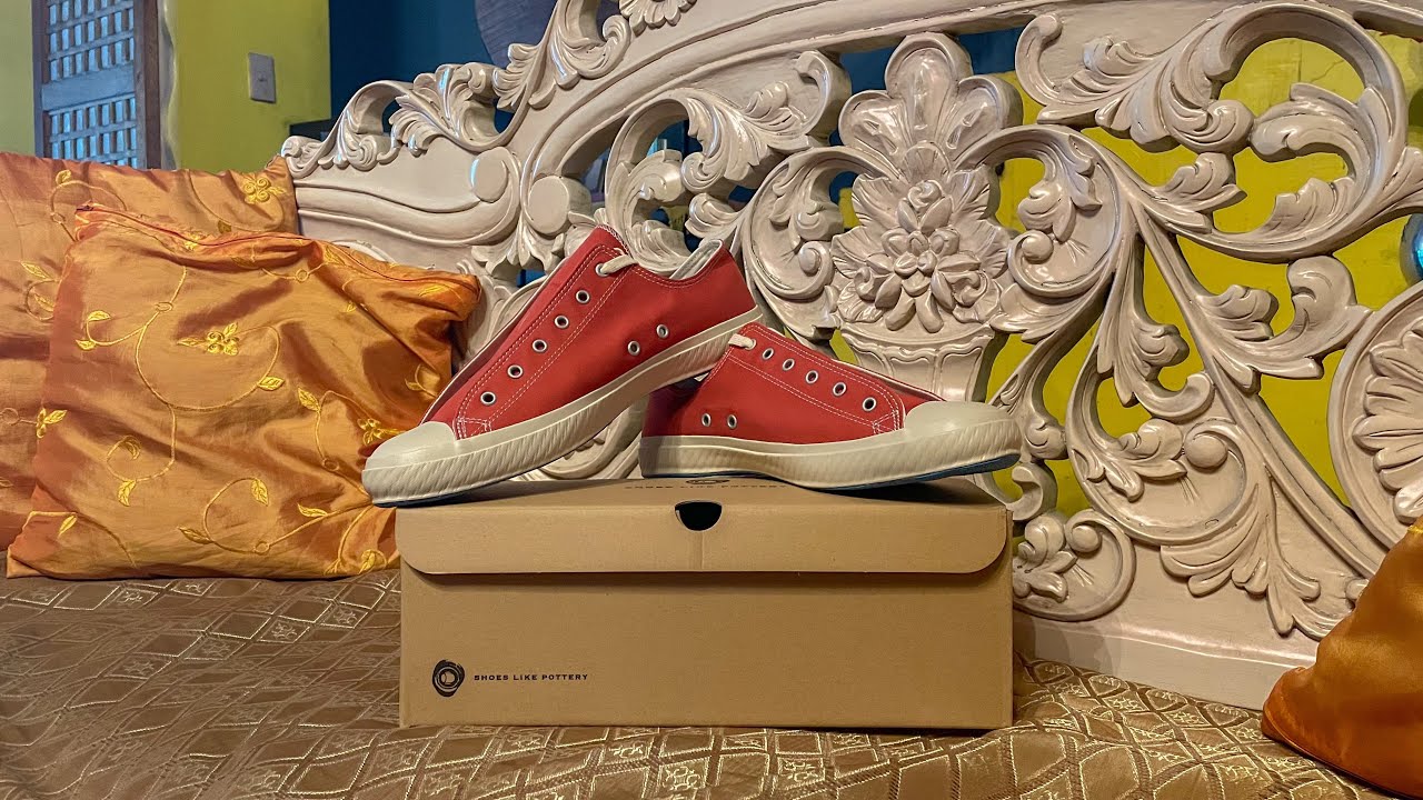 Shoes like Pottery in red | Made in Japan shoes | hailstories