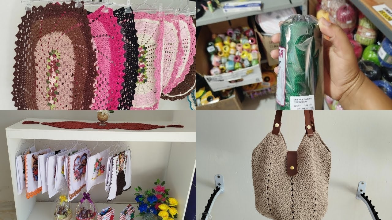 Dois dias na loja comigo, produção de natal, bolsas e muitas novidades 🙏🧶😍