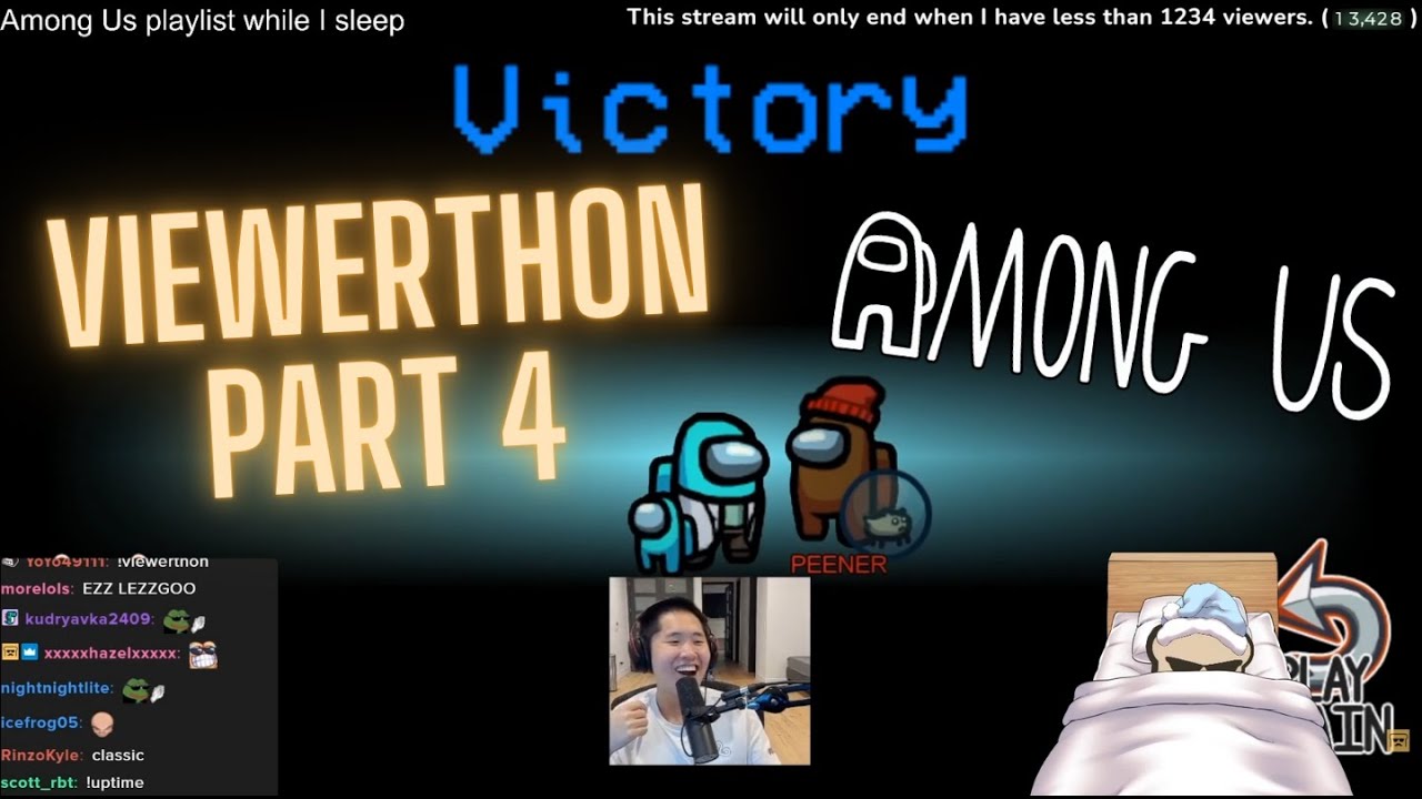DisguisedToast VIEWERTHON Part 4. Among Us Playlist while sleeping! Stream from 16.02.2022.