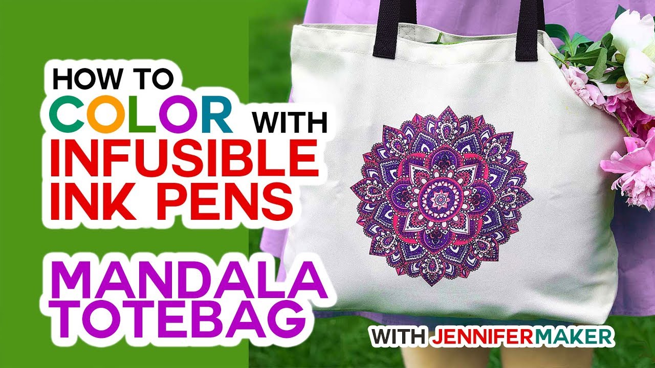 Cricut Infusible Ink Coloring with Pens - Make a Mandala Totebag!