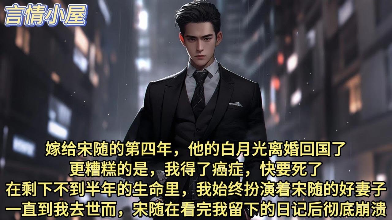 嫁给宋随的第四年，他的白月光离婚回国了。   更糟糕的是，我得了癌症，快要死了。 在剩下不到半年的生命里，我始终扮演着宋随的好妻子。 一直到我去世。而宋随，在看完我留下的日记后，彻底崩溃。