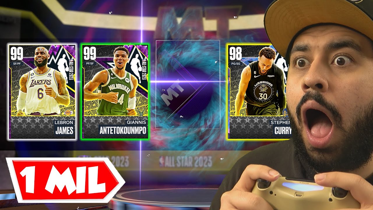*OMG* I Spent 1 Million VC on All Star Packs for Dark Matter Lebron James in NBA 2K23 Pack Opening