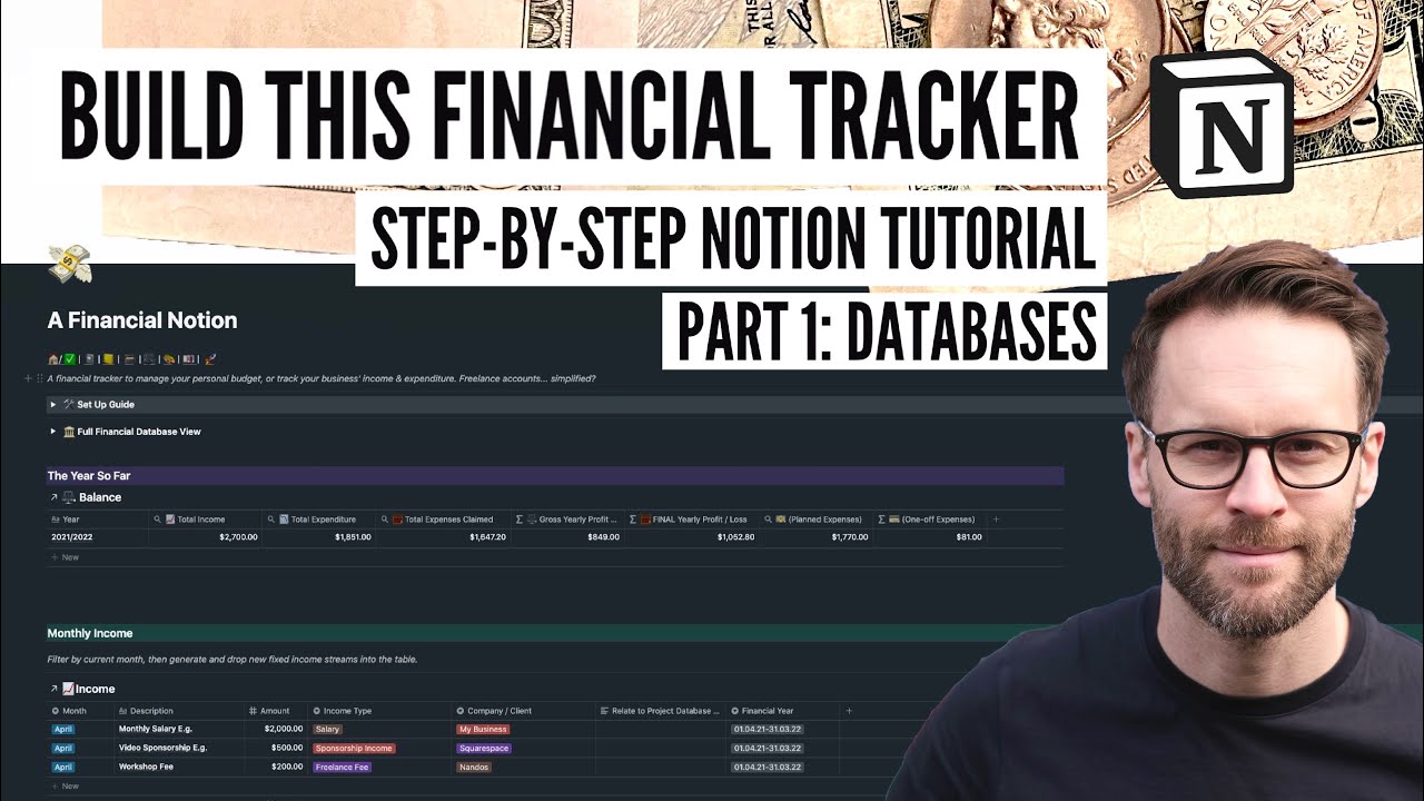 A Financial Notion: My Financial Tracker Build | Step-by Step Notion Tutorial