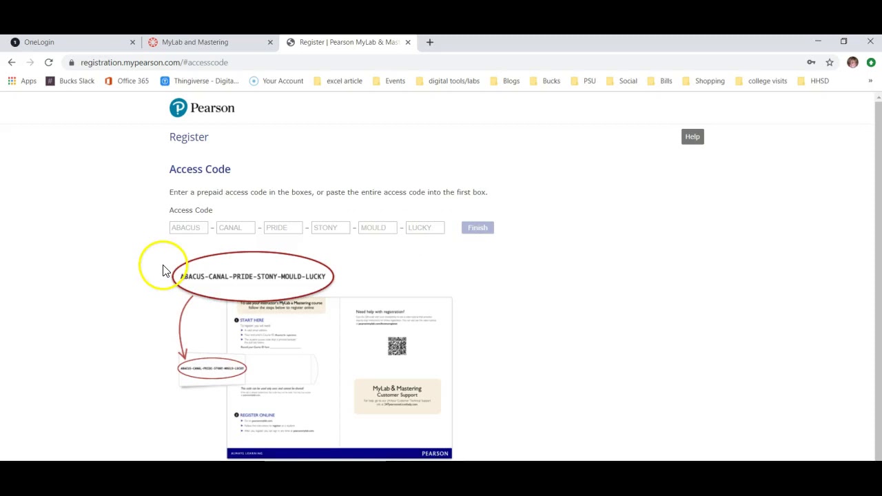 Register for your Pearson MyLab and Mastering using Canvas