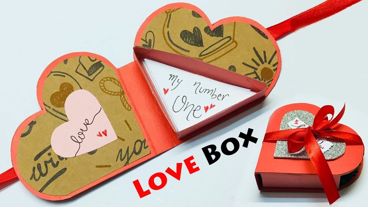 Love Box Card | Love Greeting Cards Latest Design Handmade | Box Greeting Card Making Ideas | #111