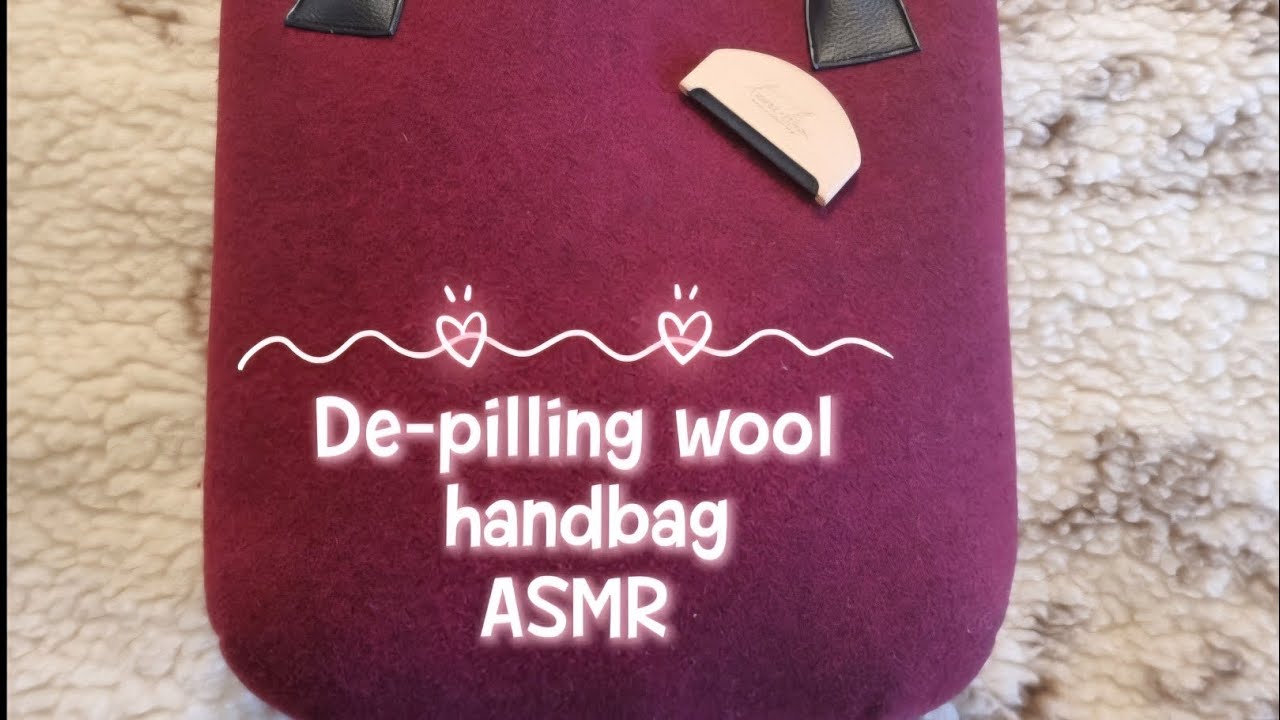 Oddly Satisfying De-pilling ASMR (wool handbag&blanket)