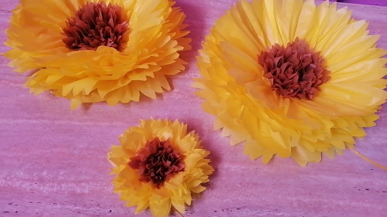 Flores de papel china Girasol🌻