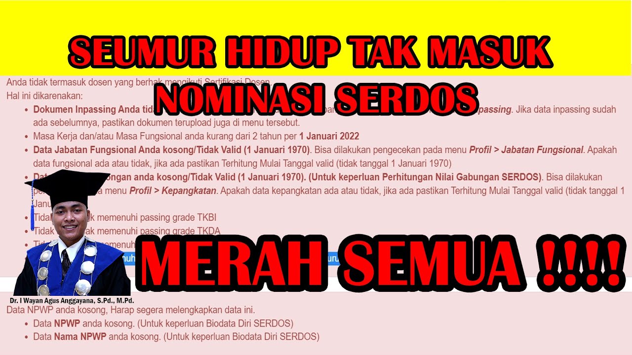 AGAR MASUK NOMINASI SERDOS | LENGKAP DENGAN APLIKASINYA LULUS SERDOS