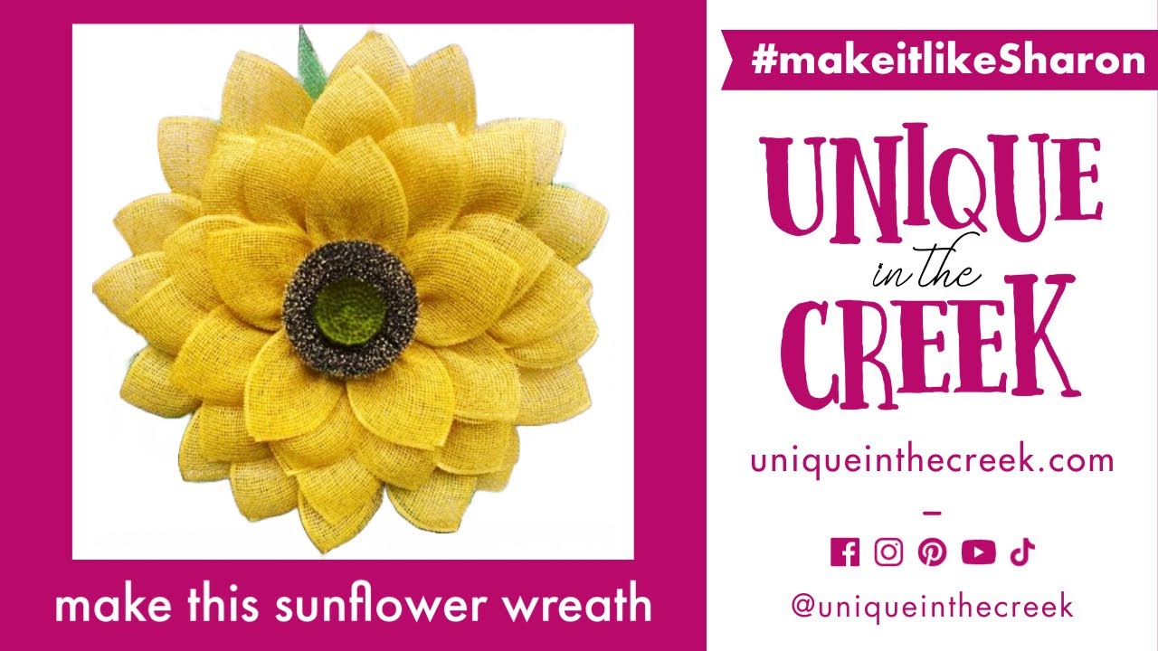 DEAN MICHAEL/SUNFLOWER PETAL | How to make a Sunflower Deco Mesh Wreath | UITC LARGE BOARD