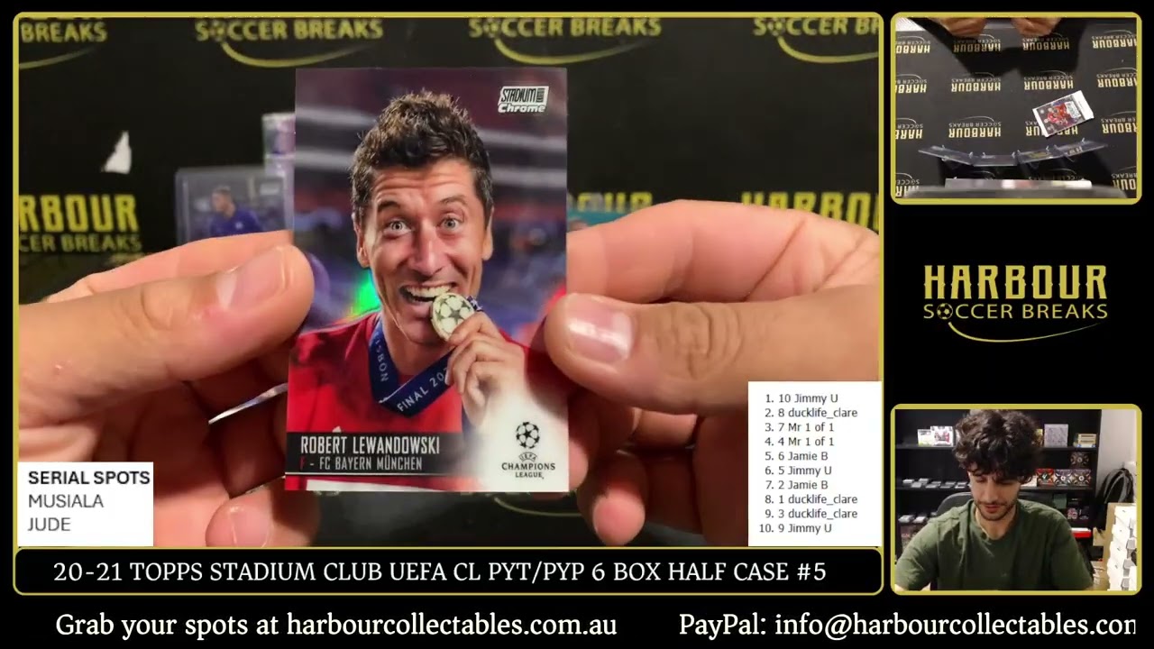 Набор №5 - 20/21 Topps Stadium Club Chrome UEFA Champions League PYT/PYP, 6 коробок, половина кейса