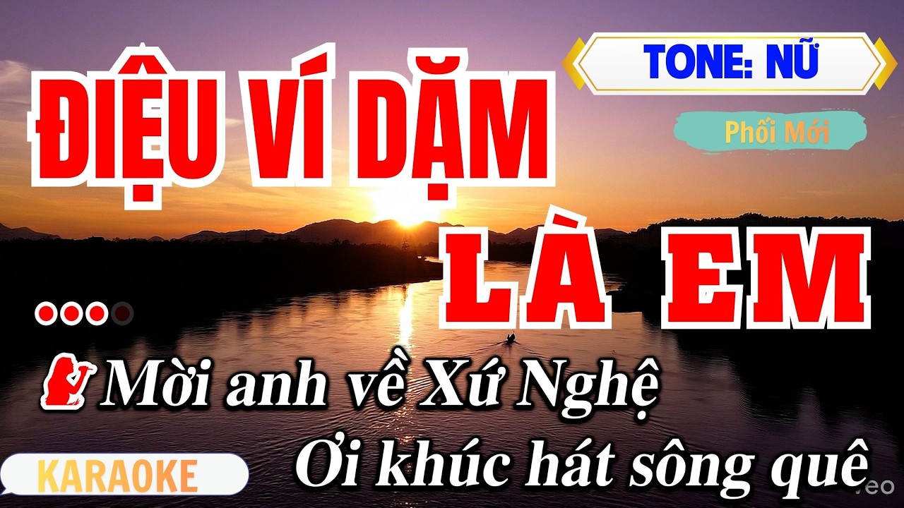 ĐIỆU VÍ DẶM LÀ EM Karaoke Tone Nữ | Phối Mới Dân Ca Xứ Nghệ | Vĩ Nguyễn Beat