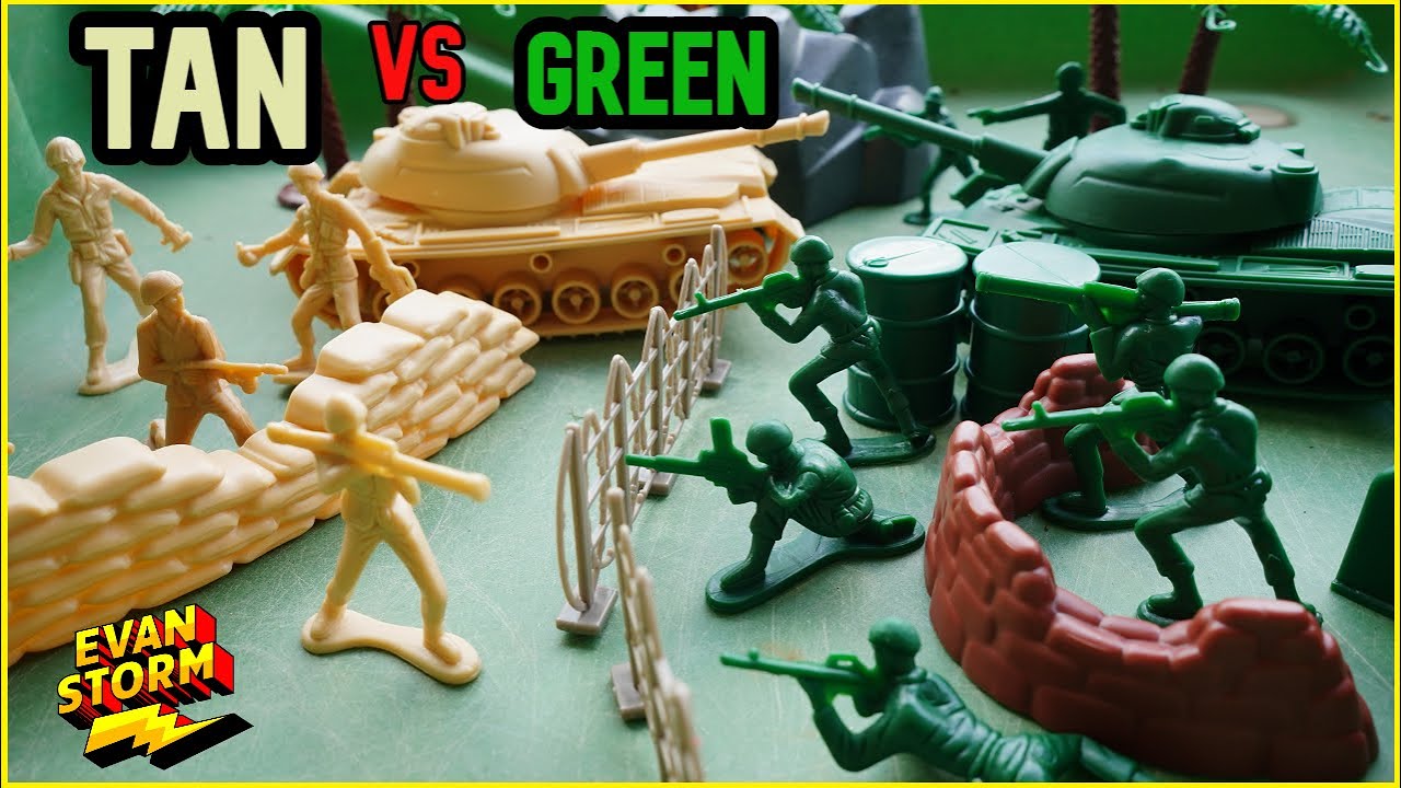 Father Son Play Plastic Army Men School Break True Heroes and Adventure Force
