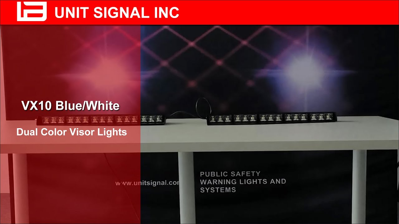 VX10 Blue white dual color visor lights