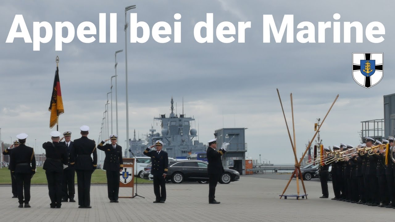 Übergabeappell Marineunterstützungskommando Wilhelmshaven Admiral Holm an Kap´tän Potthoff - MUKdo