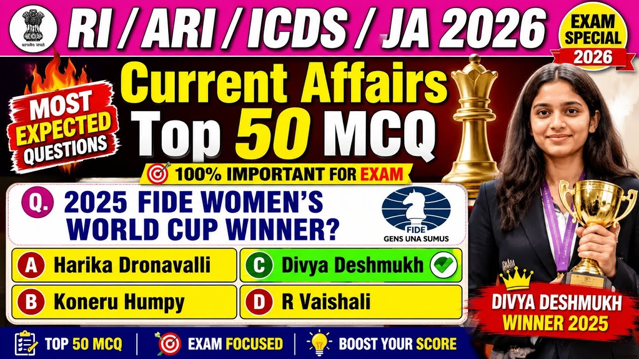 OSSSC RI ARI Amin Exam 2026 | Top 50 Memory Based Current Affairs Questions | Most Expected MCQs
