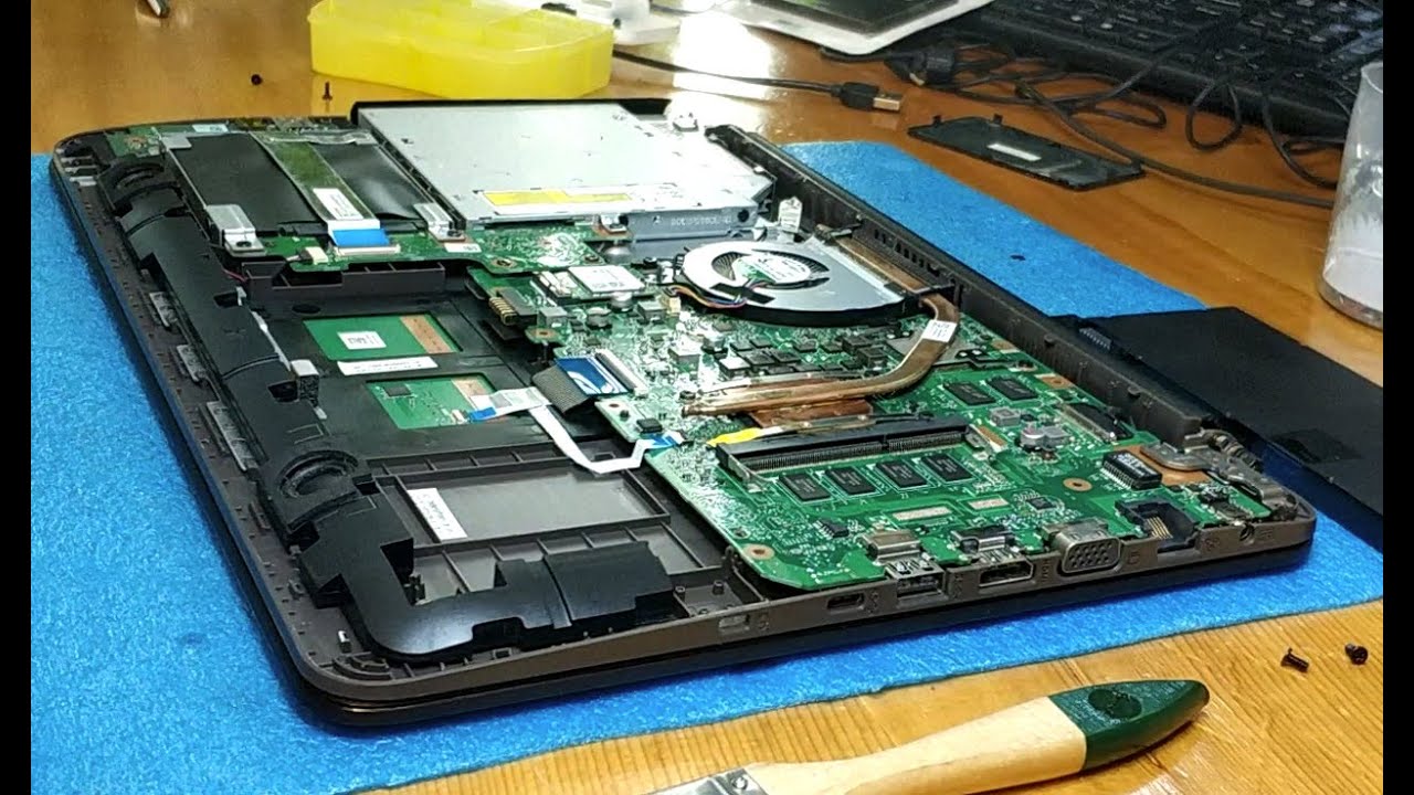 Asus X556 - Cleaning, Ssd upgrade, Disassembly