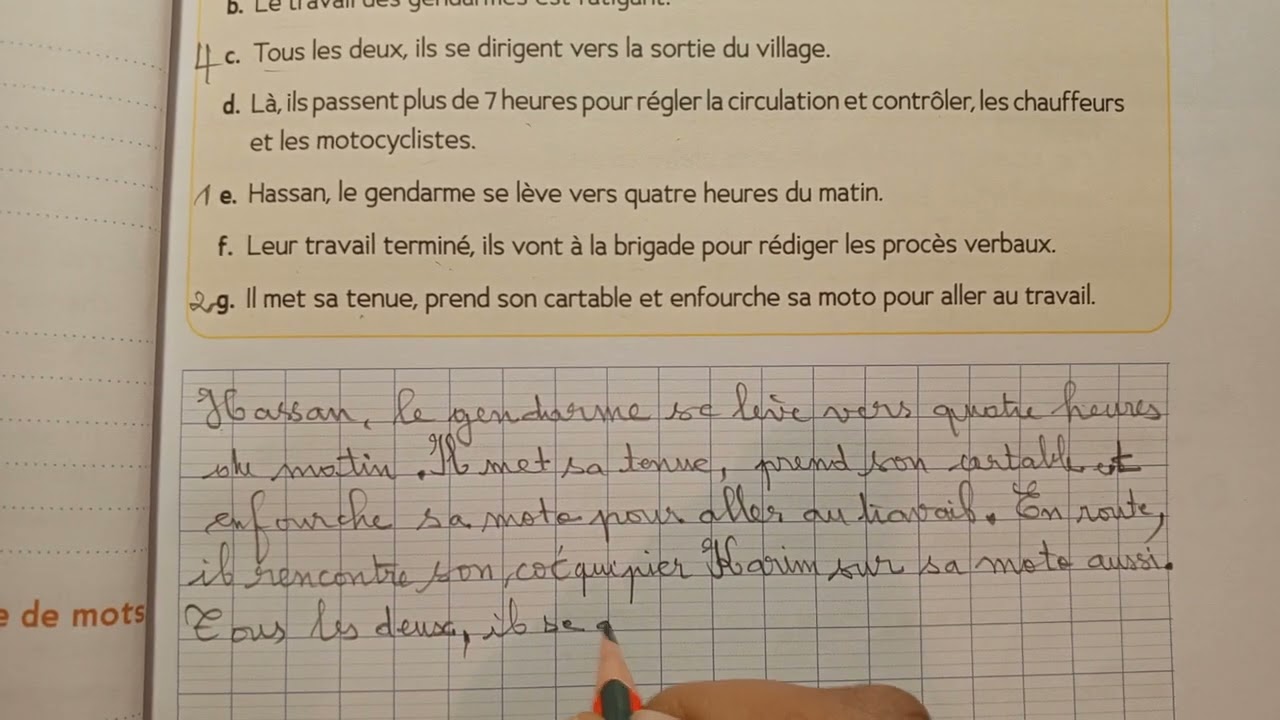 CE2: Production d' écrit : Remettre en ordre un paragraphe page 41 cd' activités Le trésor des mots