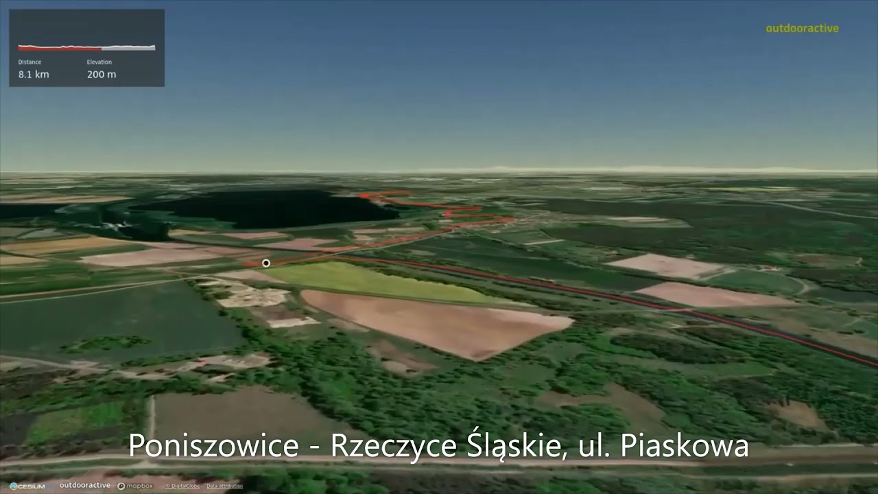 Poniszowice - Rzeczyce Śląskie, ul. Piaskowa ∆ hiking trails ∆ 3d-trail.com/poland/