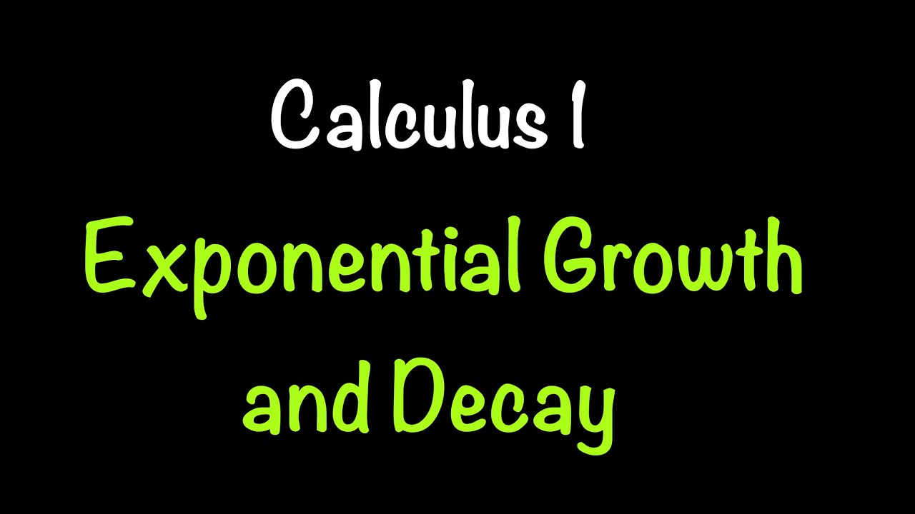 Calculus 1: Exponential Growth and Decay--Newton's Law of Cooling (Video #16) | Math w Professor V