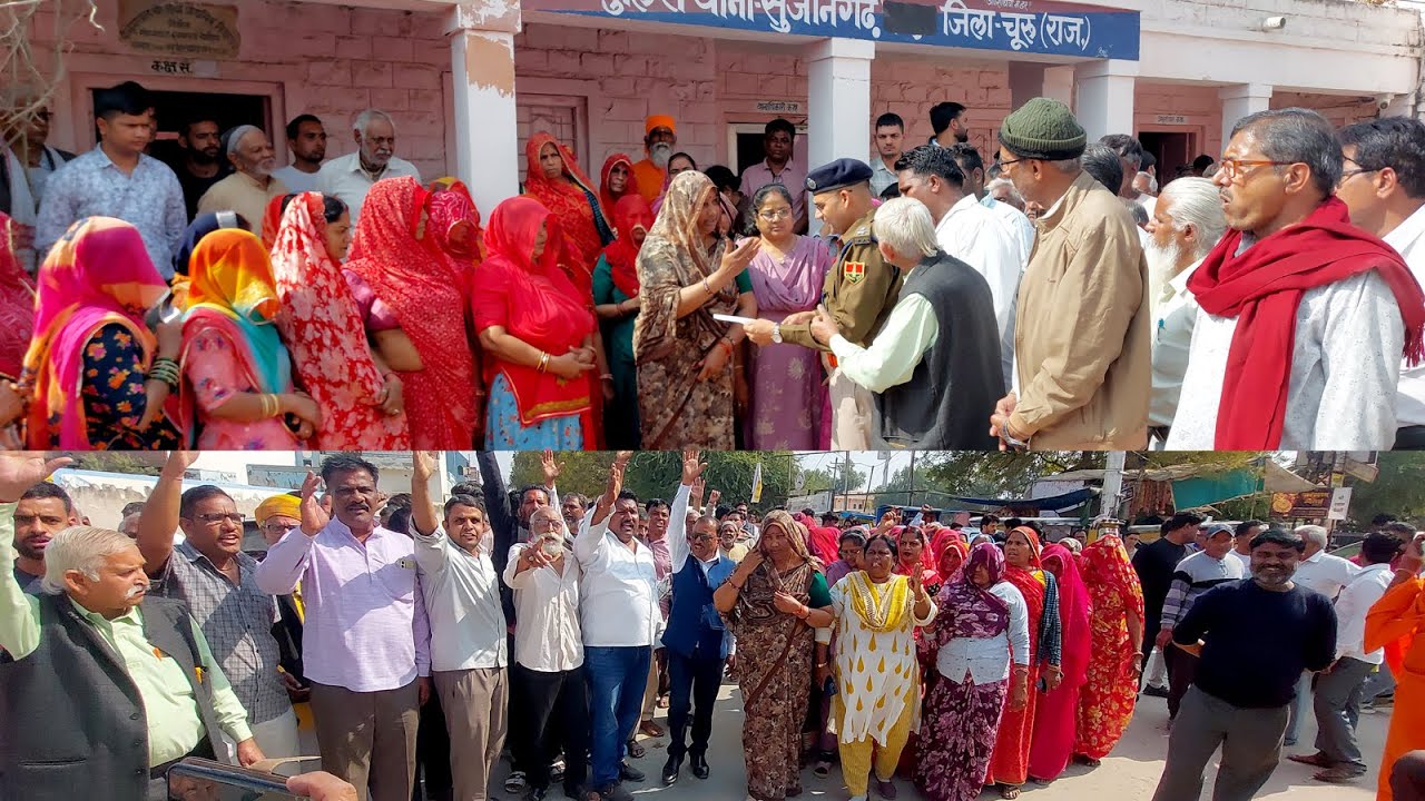 शिवशक्ति मंदिर मोहल्ले की महिलाएं किसकी गिरफ्तारी और न्याय की मांग लेकर सड़कों पर उतरी ? Sujangarh