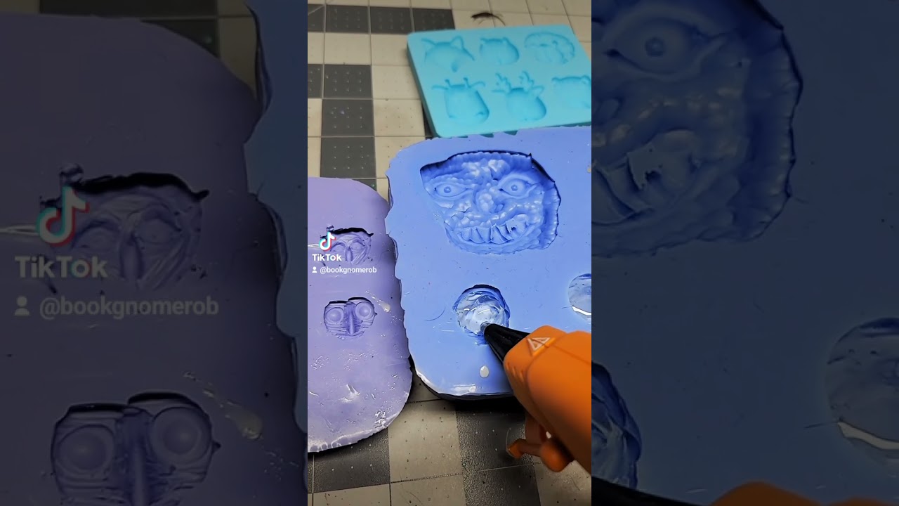 hot glue in silicone molds!