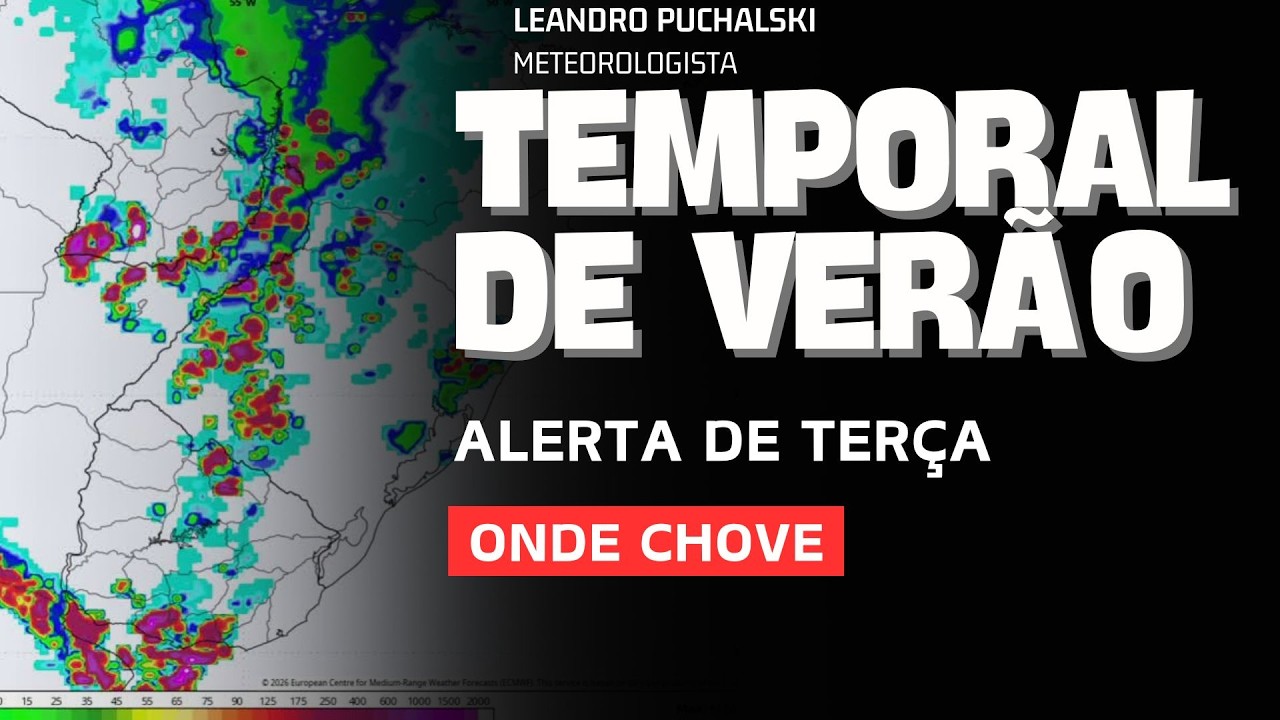 TEMPORAIS DE VERÃO! ONDE TEM PREVISÃO DE CHUVA