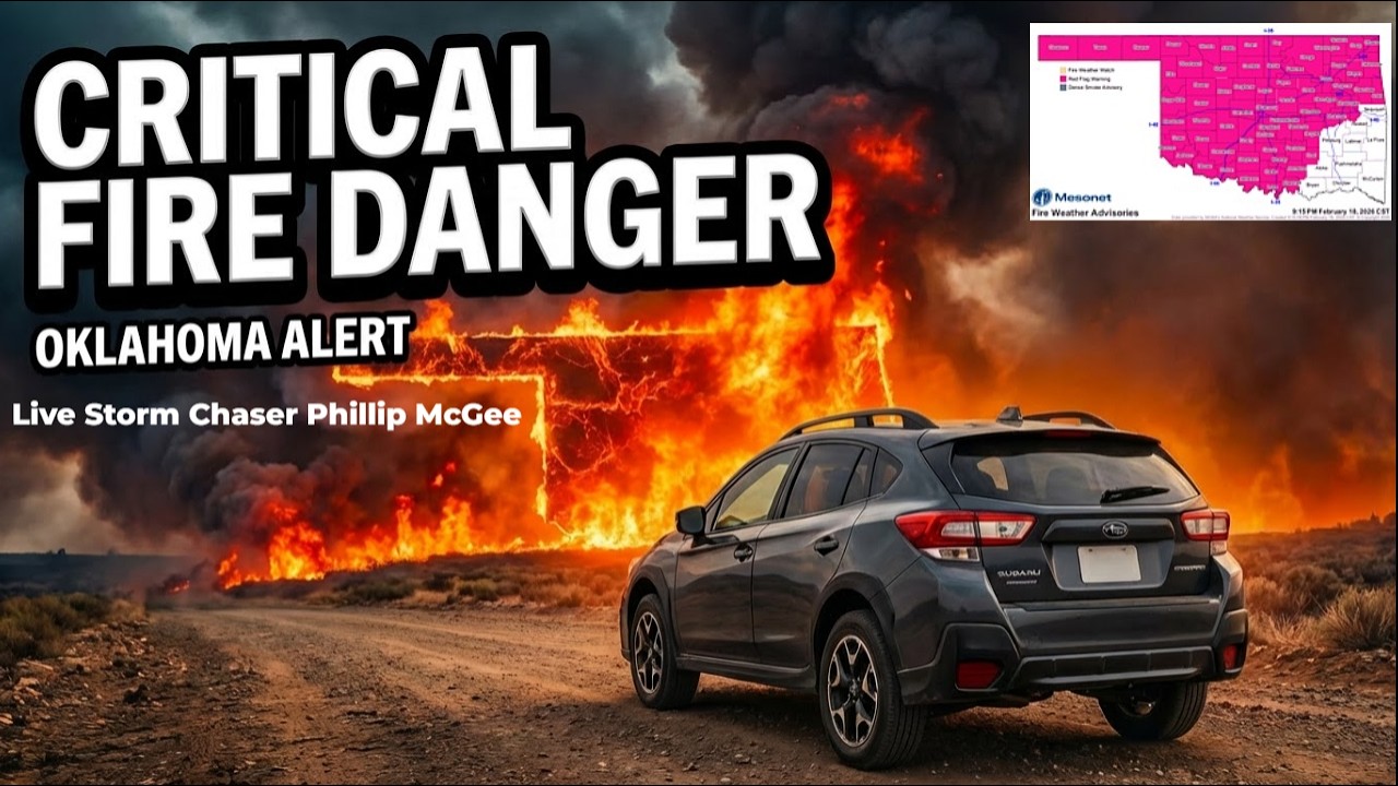 LIVE CHASER | CRITICAL FIRE WEATHER | OKLAHOMA |