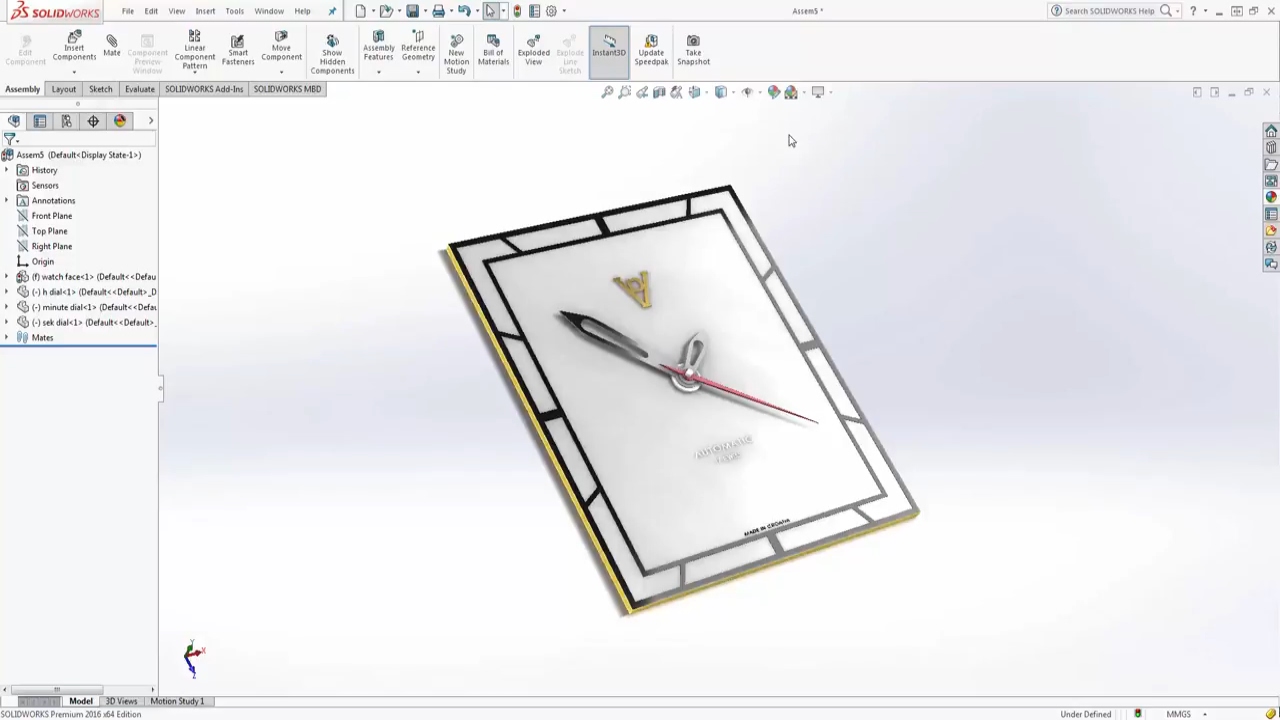 SOLIDWORKS TUTORIAL | Tank watch face & dials