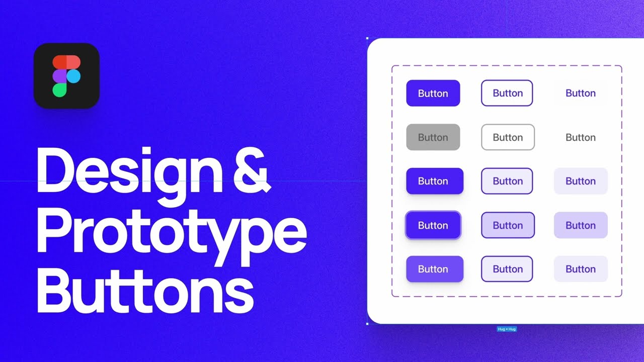 Как проектировать и создавать прототипы кнопок в Figma | Material Design Первичные Вторичные Трет...