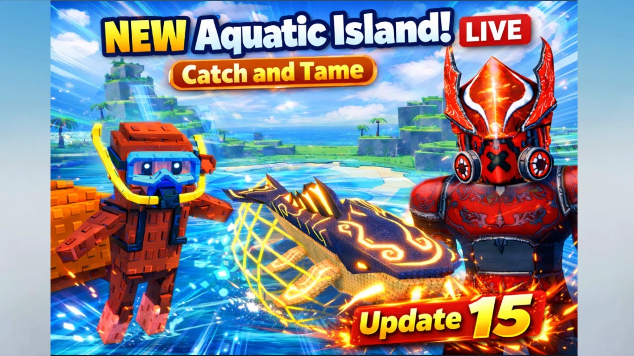 🚨 CATCH & TAME UPDATE 15 LIVE! NEW Aquatic Island + HUGE Pet Giveaway 🌊🐉