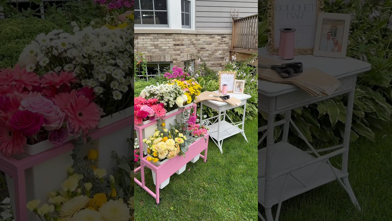 Flower Bar Activity for your Bridal Shower ✨💍🤍🌷🌸