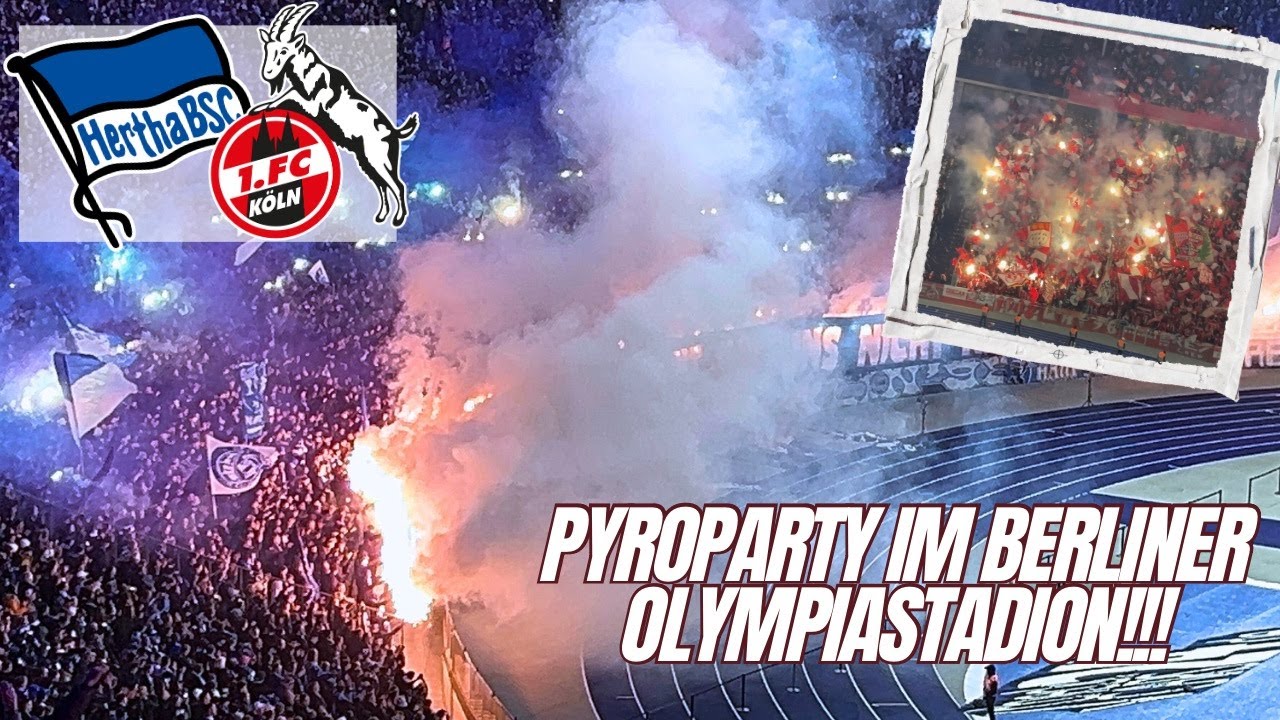 PYROPARTY IM BERLINER OLYMPIASTADION!!! WOOOW!!! /Hertha BSC vs. Köln / FANPRIMUS STADIONVLOG