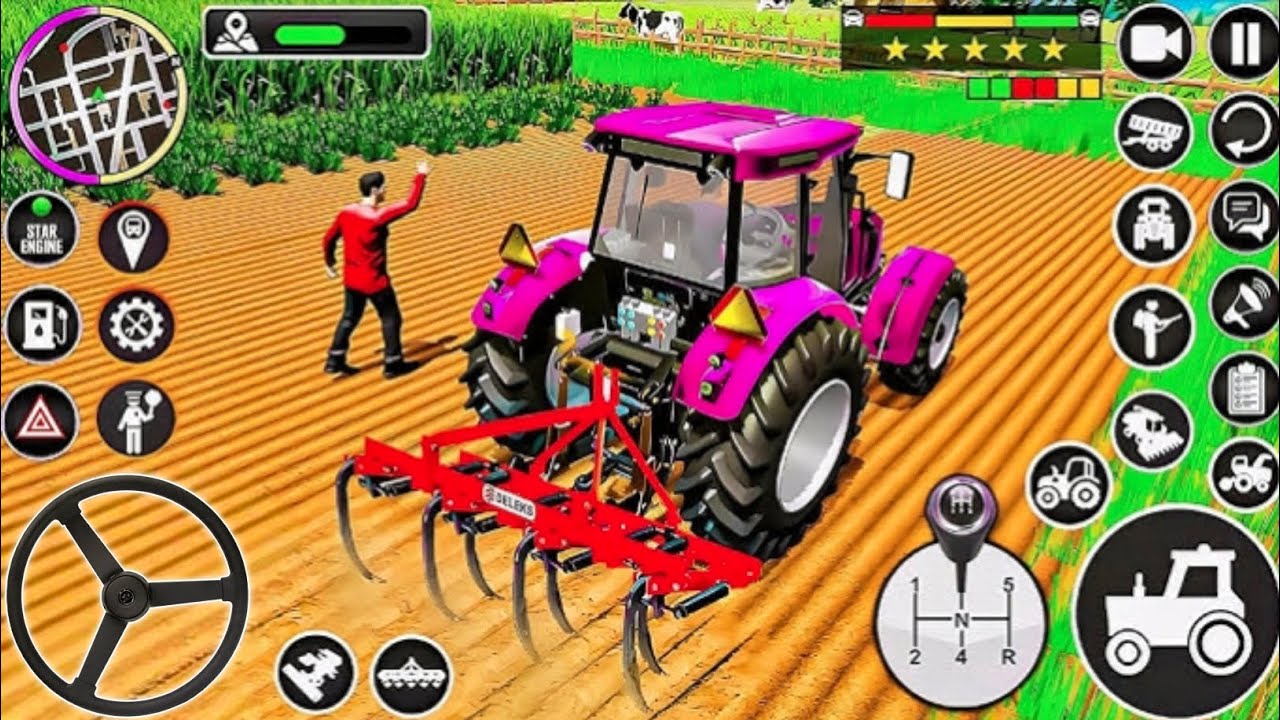 Modern Tractor Farming Driving Simulator 3D - New Tractor Games - Android  Gameplay