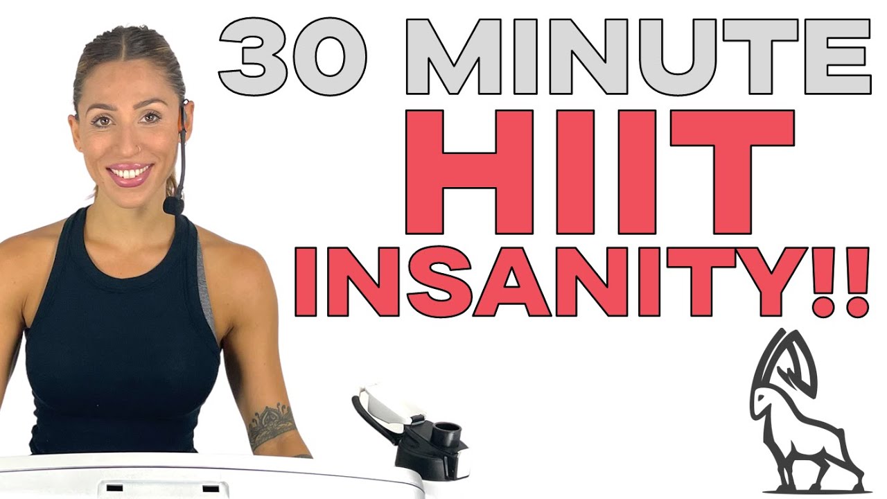 30 MIN HIIT INSANITY | Treadmill Run!