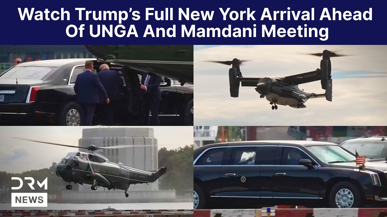 FULL ARRIVAL: Trump Lands in New York Ahead of UNGA Address and Mamdani Meeting | AC1N