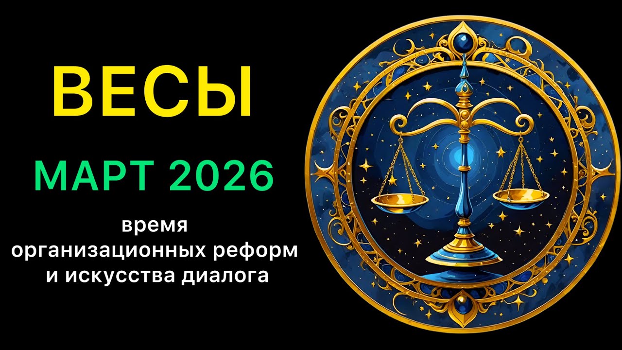 ВЕСЫ ГОРОСКОП НА МАРТ 2026 года 