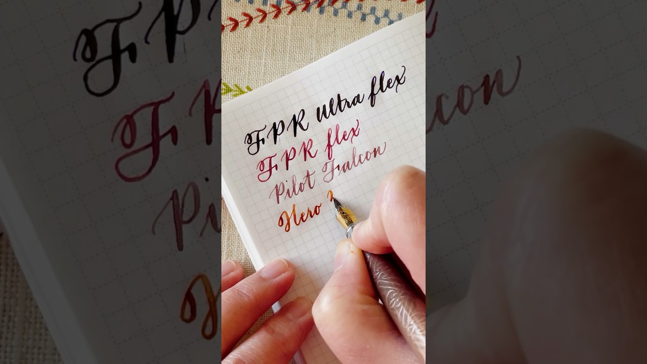 Fountain Pen Flex nib writing comparisons: FPR Ultra Flex and Flex nibs, Pilot Falcon & Hero 395
