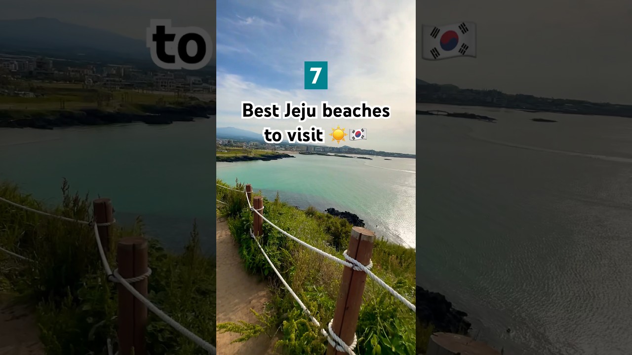 7 best Jeju beaches 🌊 Clear waters and black lava rocks. 🌋