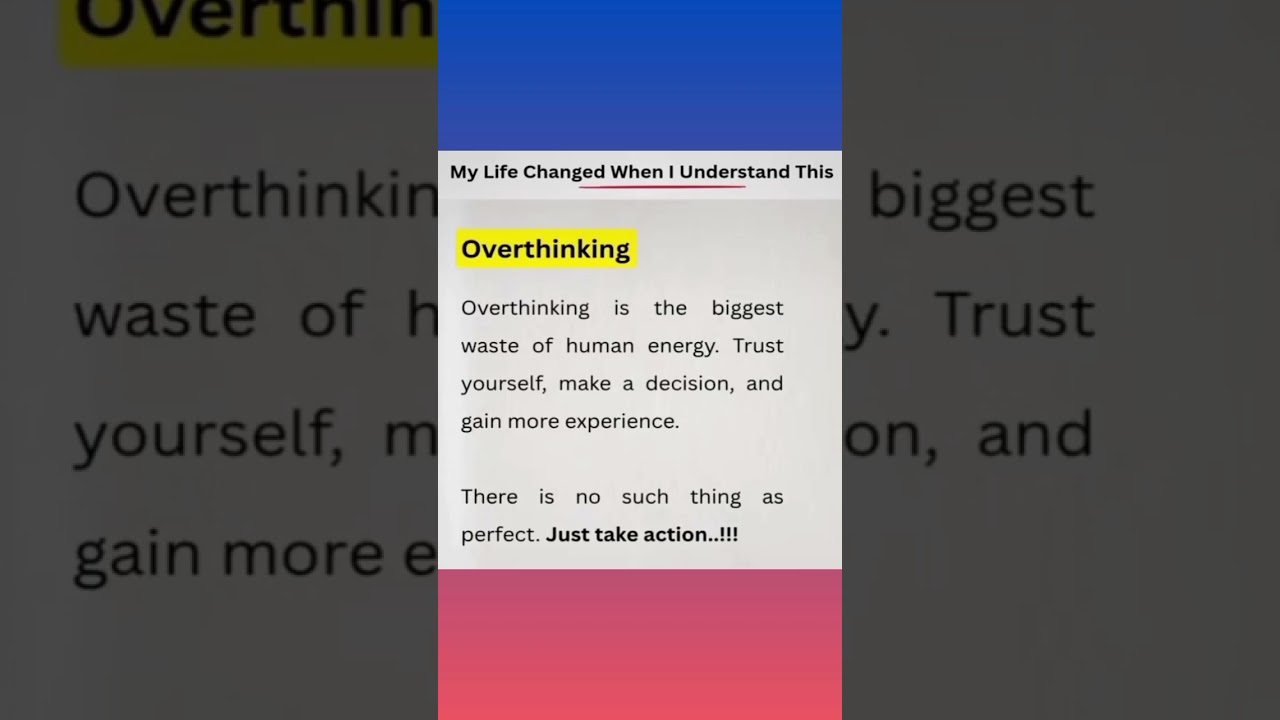 Overthinking 