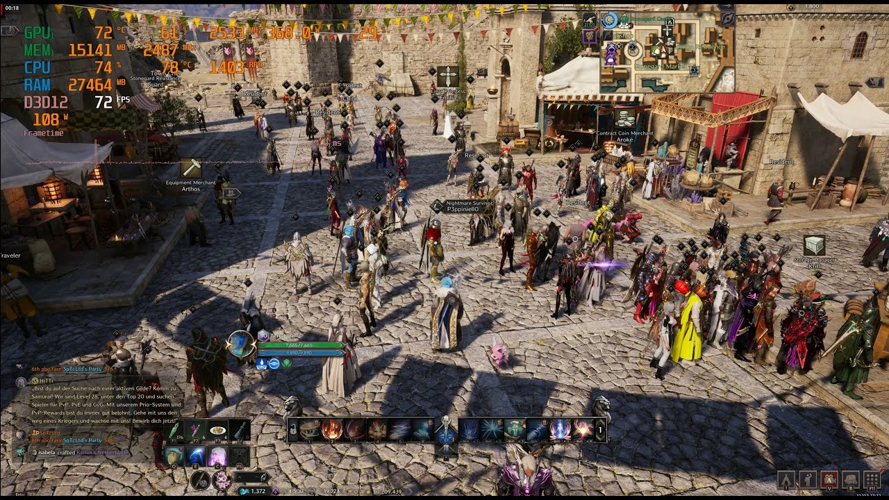 THRONE AND LIBERTY | Town Benchmark | 9800x3D | 4K