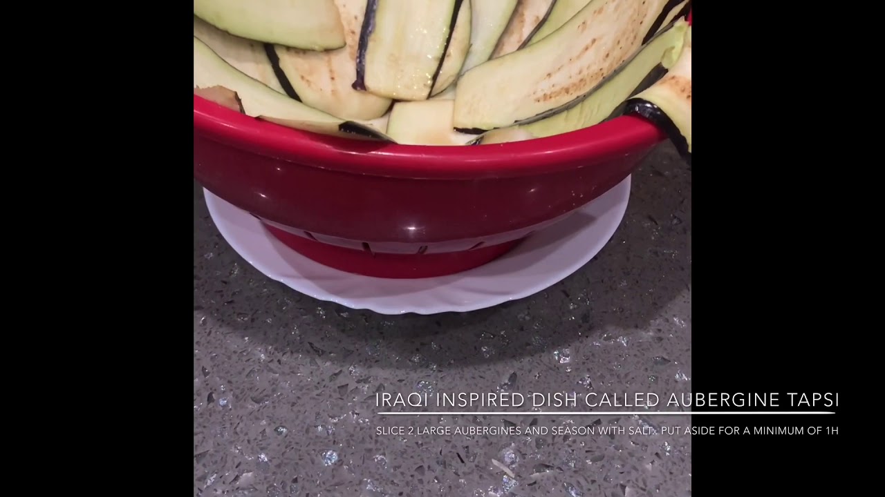 Iraqi style aubergine tapsi/ tepsi