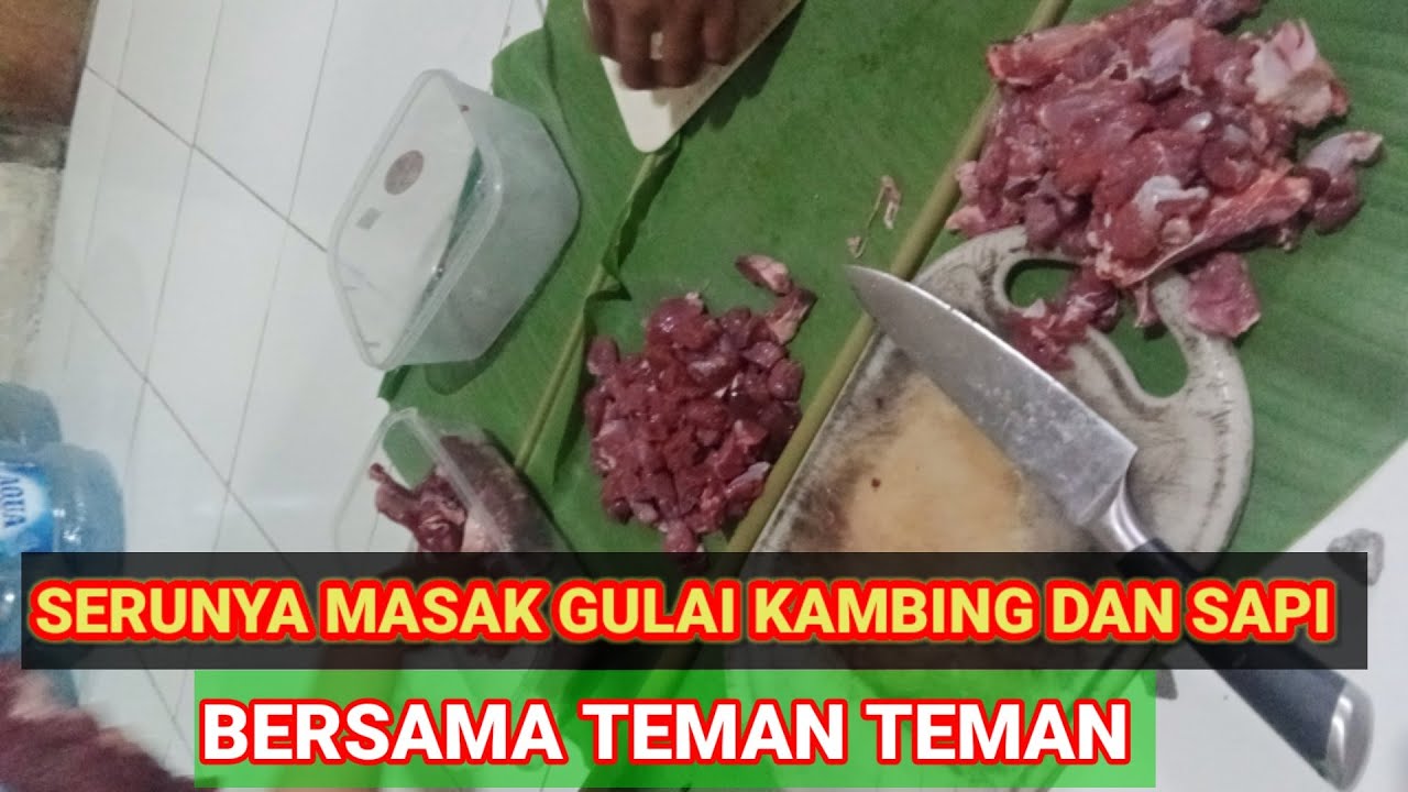 Serunya masak gulai kambing dan sapi bersama teman-teman kantor